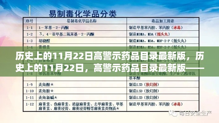 歷史上的11月22日高警示藥品目錄最新版發布，學習、自信與成就感的源泉