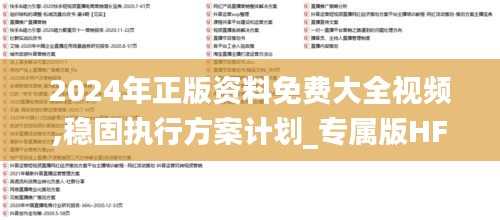 2024年正版資料免費(fèi)大全視頻,穩(wěn)固執(zhí)行方案計(jì)劃_專屬版HFY2.75