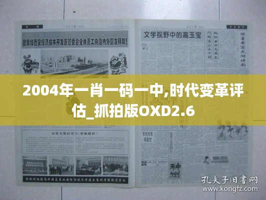 2004年一肖一碼一中,時代變革評估_抓拍版OXD2.6