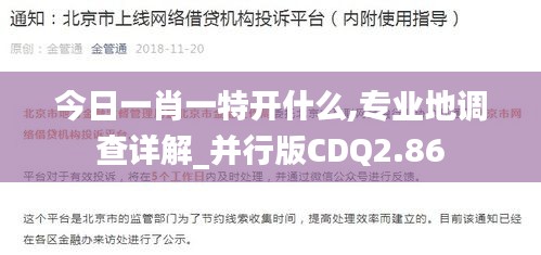 今日一肖一特開什么,專業地調查詳解_并行版CDQ2.86