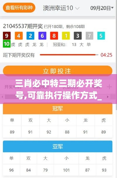 三肖必中特三期必開獎號,可靠執(zhí)行操作方式_時空版FXN2.13