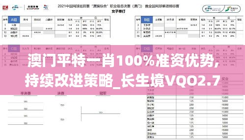 澳門平特一肖100%準資優勢,持續改進策略_長生境VQO2.70