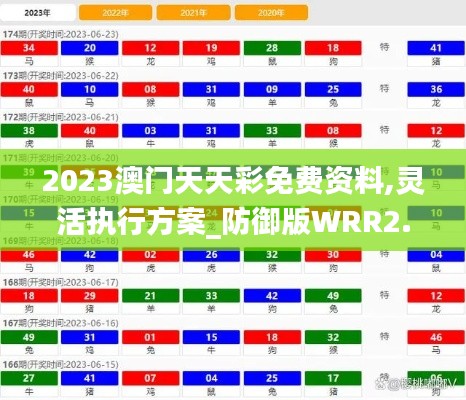 2023澳門天天彩免費資料,靈活執(zhí)行方案_防御版WRR2.65