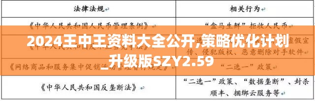 2024王中王資料大全公開,策略優化計劃_升級版SZY2.59