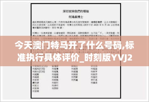 今天澳門特馬開了什么號碼,標準執行具體評價_時刻版YVJ2.41