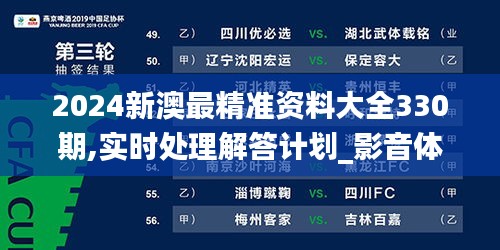 2024新澳最精準資料大全330期,實時處理解答計劃_影音體驗版HYD11.73