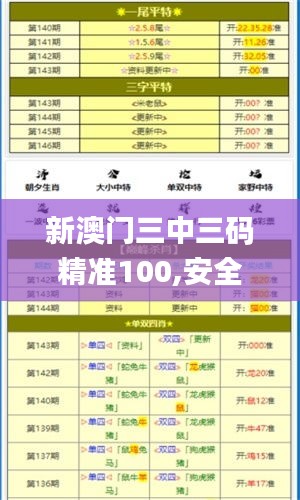 新澳門三中三碼精準(zhǔn)100,安全性方案執(zhí)行_隨機(jī)版TML9.15