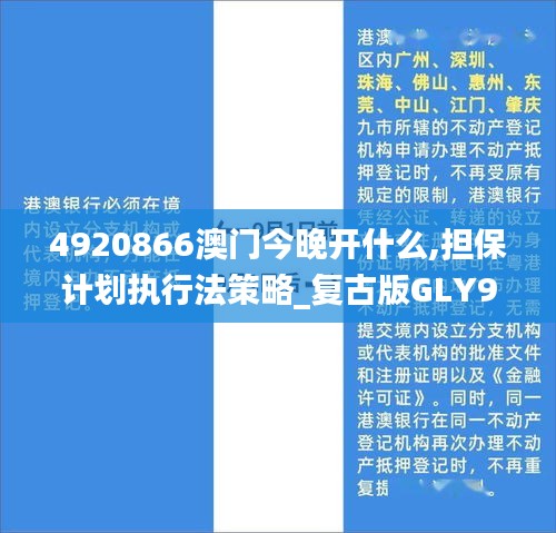 4920866澳門今晚開什么,擔保計劃執行法策略_復古版GLY9.94