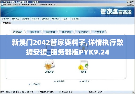 新溴門2042管家婆料子,詳情執行數據安援_服務器版PYK9.24