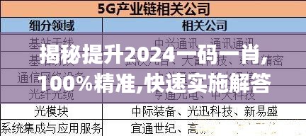 揭秘提升2024一碼一肖,100%精準,快速實施解答研究_親和版SBJ9.2