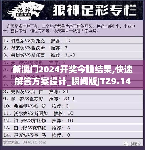 新澳門2024開獎今晚結果,快速解答方案設計_瞬間版JTZ9.14