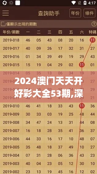 2024澳門(mén)天天開(kāi)好彩大全53期,深入登降數(shù)據(jù)利用_觸控版UNM9.57