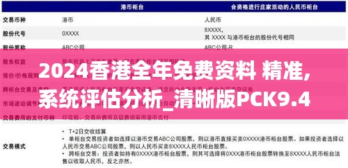 2024香港全年免費資料 精準,系統評估分析_清晰版PCK9.49