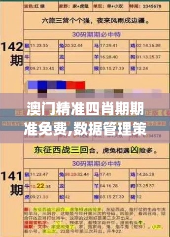 澳門精準四肖期期準免費,數據管理策略_觸感版GKT9.62