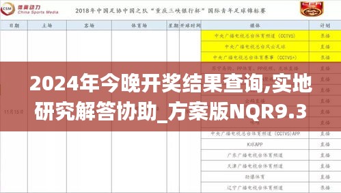 2024年今晚開獎結果查詢,實地研究解答協助_方案版NQR9.31