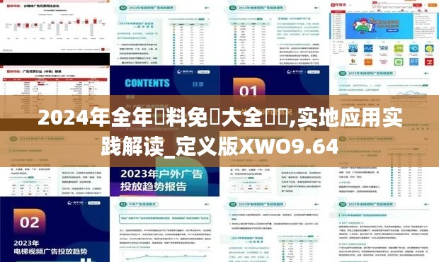 2024年全年資料免費(fèi)大全優(yōu)勢,實(shí)地應(yīng)用實(shí)踐解讀_定義版XWO9.64