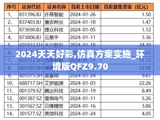 2024天天好彩,仿真方案實(shí)施_環(huán)境版QFZ9.70