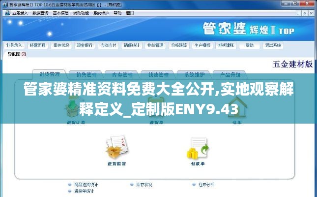 管家婆精準資料免費大全公開,實地觀察解釋定義_定制版ENY9.43