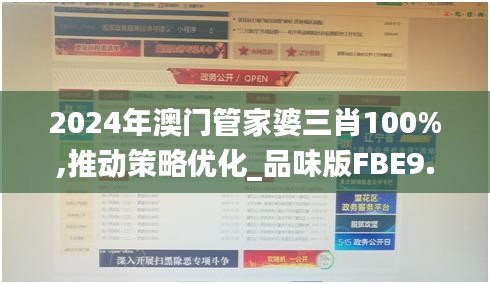 2024年澳門管家婆三肖100%,推動策略優化_品味版FBE9.95