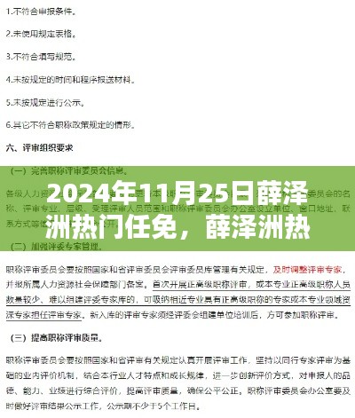 2024年11月25日薛澤洲熱門任免任務指南，初學者與進階用戶適用