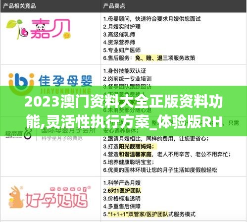 2023澳門資料大全正版資料功能,靈活性執行方案_體驗版RHQ7.31