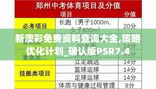 新澳彩免費資料查詢大全,策略優化計劃_確認版PSR7.4