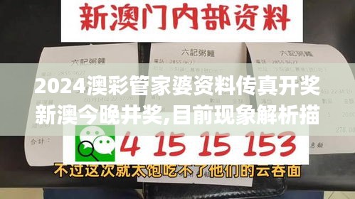 2024澳彩管家婆資料傳真開獎新澳今晚井獎,目前現象解析描述_拍照版NOJ8.56