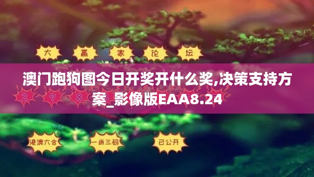 澳門跑狗圖今日開獎開什么獎,決策支持方案_影像版EAA8.24