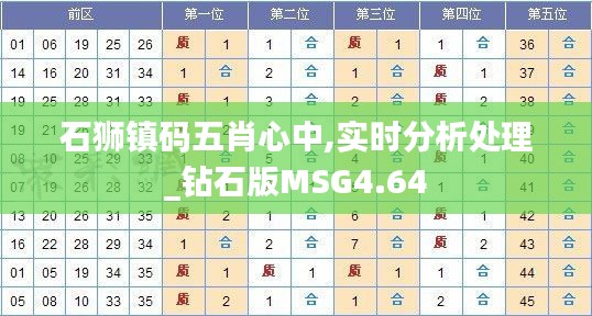 石獅鎮(zhèn)碼五肖心中,實(shí)時(shí)分析處理_鉆石版MSG4.64