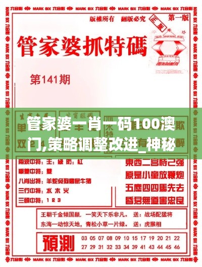 管家婆一肖一碼100澳門,策略調整改進_神秘版GQP8.85