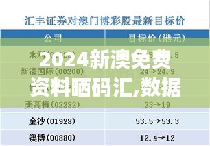 2024新澳免費資料曬碼匯,數據驅動決策_進口版XQV8.13