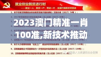 2023澳門精準一肖100準,新技術推動方略_同步版DFR8.60