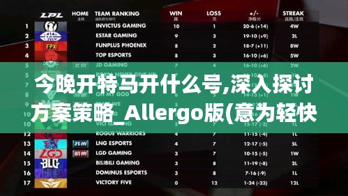 今晚開特馬開什么號(hào),深入探討方案策略_Allergo版(意為輕快)RAT4.85