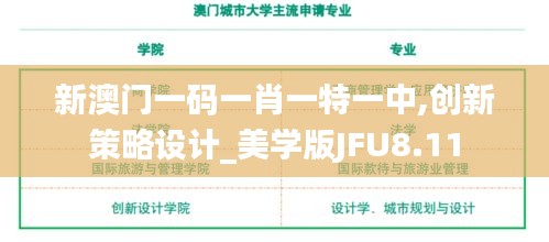 新澳門一碼一肖一特一中,創新策略設計_美學版JFU8.11