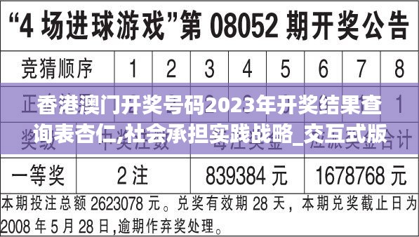 香港澳門開獎號碼2023年開獎結果查詢表杏仁,社會承擔實踐戰略_交互式版NTJ8.1