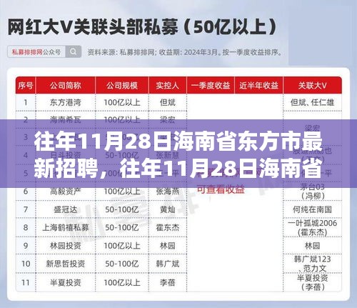 往年11月28日海南省東方市最新招聘信息及職業機遇深度探索