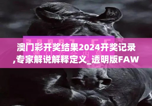 澳門彩開獎結(jié)果2024開獎記錄,專家解說解釋定義_透明版FAW94.213