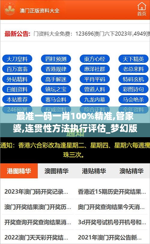 最準一碼一肖100%精準,管家婆,連貫性方法執行評估_夢幻版HYP38.364