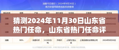 山東省熱門任命展望與深度分析，揭秘2024年11月30日的預測與評測報告