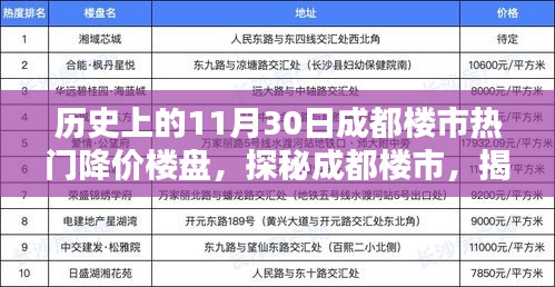 揭秘歷史上的降價熱門樓盤與巷弄獨特小店，成都樓市探秘之11月30日降價樓盤回顧