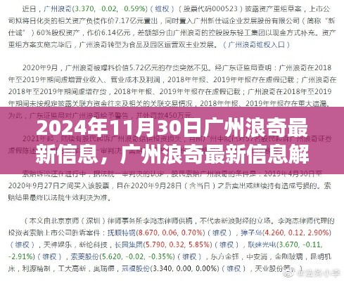 2024年11月30日廣州浪奇最新動態及信息解析，機遇與挑戰一覽