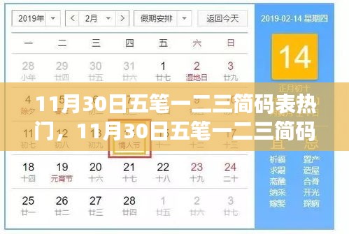 11月30日五筆一二三簡碼表熱門之爭，深度解析與觀點闡述