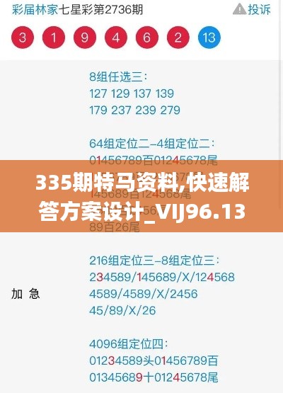 335期特馬資料,快速解答方案設計_VIJ96.131設計師版