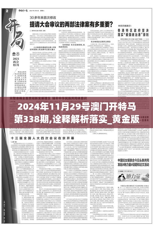 2024年11月29號澳門開特馬第338期,詮釋解析落實_黃金版156.792-6