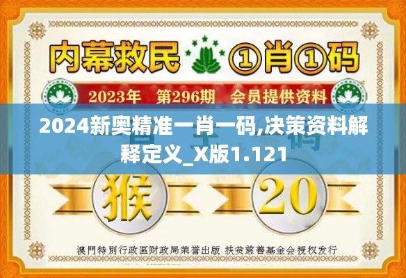 2024新奧精準(zhǔn)一肖一碼,決策資料解釋定義_X版1.121