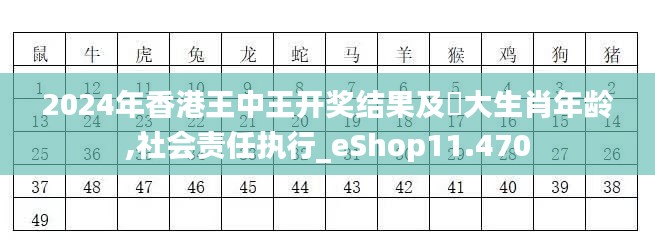 2024年香港王中王開獎(jiǎng)結(jié)果及枓大生肖年齡,社會(huì)責(zé)任執(zhí)行_eShop11.470