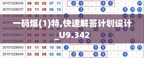 一碼爆(1)特,快速解答計劃設計_U9.342