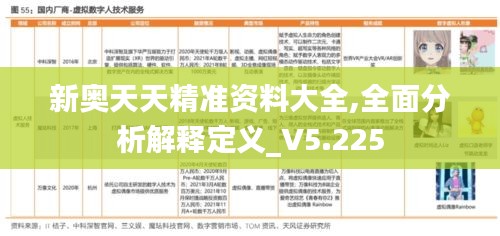 新奧天天精準資料大全,全面分析解釋定義_V5.225