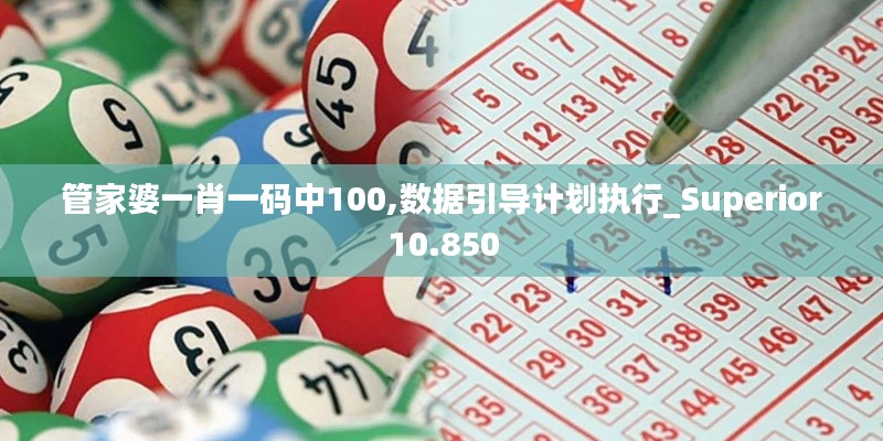 管家婆一肖一碼中100,數(shù)據(jù)引導(dǎo)計劃執(zhí)行_Superior10.850