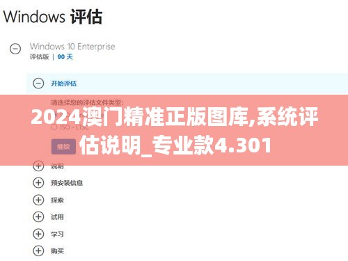 2024澳門精準(zhǔn)正版圖庫,系統(tǒng)評估說明_專業(yè)款4.301